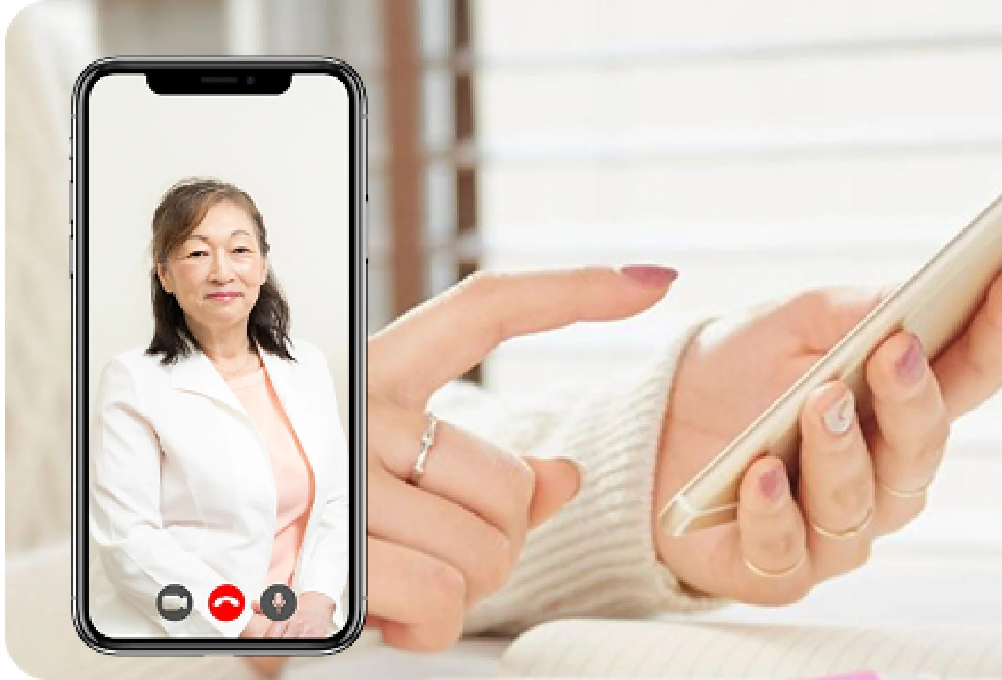 更年期専門医によるオンライン診察の様子